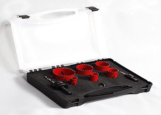 9PC HSS دو فلزی سوراخ تنظیم اره با صورت پلاستیکی، سوراخ برش مته