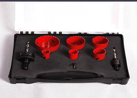9PC HSS دو فلزی سوراخ تنظیم اره با صورت پلاستیکی، سوراخ برش مته