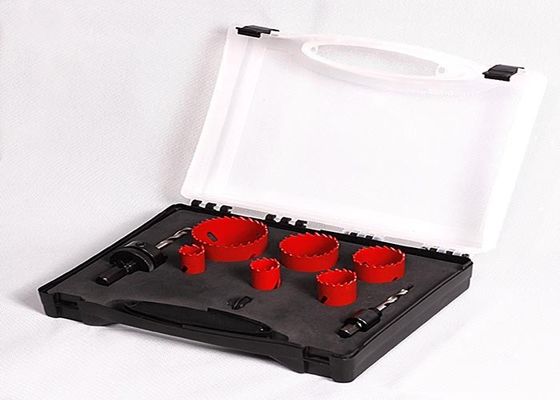 برق دو فلزی سوراخ اره مته مجموعه ای با 38mm و برش عمق، مورد پلاستیک