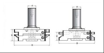 رنگ سیاه و سفید doorframe CNC بیت روتر با چاقو تغییر