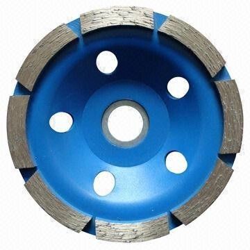 100mm میرسیم تک ردیف الماس جام سنگزنی چرخ برای بتن، سنگ مرمر، گرانیت