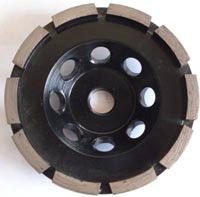 100mm میرسیم تک ردیف الماس جام سنگزنی چرخ برای بتن، سنگ مرمر، گرانیت